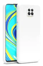 U&E White Silicone Back Cover For Redmi Note 9 Pro