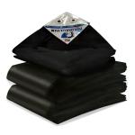 TUFFPAULIN 9FT X 12FT 120 GSM Black Tarpaulin Tirpal Tadpatri Tharpai Thadika, Extra Strong, Reinforced Eyelets, UV Resistant, 100Percentage Waterproof Virgin, 6 Layer MLCL 3D Rib Technology,1 No., Plastic
