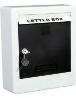 Aura Plast Black Plated Wall Mounted Mailbox
