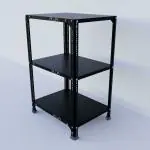 ALIJA Slotted Angle Metal Rack (3 x 2 x 1.5 Ft. / 36 x 23 x 18 Inch) with 3 Shelves Storage Rack Unit (Black, 24 Gauge Shelves 18 Gauge Angle)