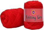 Simi Enterprise Candy Red Acrylic Ball Hand Knitting Wool, Art Craft Soft Fingering Crochet Hook Yarn, Needle Knitting Yarn Thread Dyed-Bb Art-Agb, 150 G