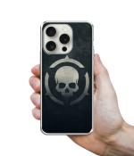 Casotec Skull Pattern Print Design Printed Silicon Soft TPU Back Case Cover for Apple iPhone 15 Pro