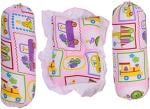 Aarushi Pink Easy to Wash Baby Bolster and Pillow Set 0 - 3 M