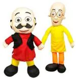 Gift Baba Famous Cartoon Character Motu and Patlu Soft Toy - Motu 45cm & Patlu 34 cm