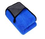 Double Sided colour Microfiber Cloth for Car Cleaning, Home, and kitchen any use Microfiber Towel 750 GSM 40X40cms 750GSM (Blue). TW03