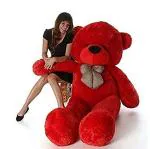 LVS TOYS Red Soft Cute Teddy Bear in Big Size 3 feet