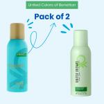 United Colors of Benetton Blue for Her and Live Free Deodorant for Women 150ml+150ml