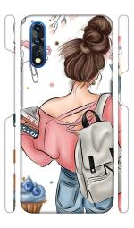 YAPZONE | Designer Back Case Cover for Vivo S1 / Z1X | Cool Girl with Books and Bag |
