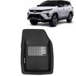 Kingsway 4.5D 5D Car Floor Foot Tray Mats for Toyota Fortuner 2021 Onwards Model, Black Color, Top Notch PVC, Complete Set of 4 Piece
