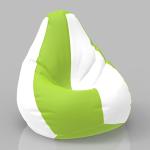 ComfyBean Bag with Beans Filled 3XL- Official: Lazy Sacks Bean Bags - For Young Adults - Max User Height : 5-5.8 Ft.-Weight : 60-70 Kgs(Model: Solids-Pea Green White)