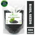 Shudh Online Sabja Seeds, Basil (500 g) for Weight Loss Organic, Falooda, Tumkaria, Tulsi beej, Sabza Seed