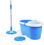MAGICBUYS A To Z Sales Magic Spin Mop 360 Degree 2 refills Mop Set (Blue)