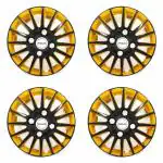 PRIGAN KWID Black Yellow Wheel Cover 13