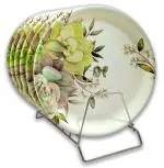 INPRO Melamine Dinner Plates: Melamine Round 10 Inch Dinner Plate | Lightweight and Easy to Clean / Snacks Plates / Kitchen crockery/ Full Plate/ Round Plate / Lunch Plate / Floral Plate / Melamine Plates / Plate Set of 6 (Full Plates)