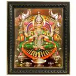 pujaNpujari Goddess Lakshmi / Laxmi Devi / Dhana Lakshmi Gold Photo Frame
