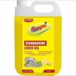 Panpro DIshwash liquid Gel yellow lemon for oil and washes off kitchen utensil cleaner (5 L)