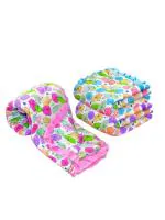 Vparents Chunky New Born Baby Godadi Soft Cotton Baby godi Godari|Baby Bed|Crib Sheet|Bedding Set Blue Pink and Purple