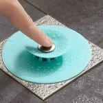 PLEXUS Universal Bathtub Stopper Plug Cover, 2-in-1 Strainers Silicone Bathtub Drain Cover and Strainer Protector for Floor, Laundry, Kitchen and Bathroom