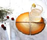 Monstera Hut Traingle Hue of Orange Resin Coaster Set (Pack of 4)