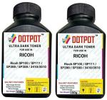 Dotpot 101S Toner Powder for Ricoh SP100 / SP111 / SP200 / SP300 / 3410/3510 SF Printers Pack 2
