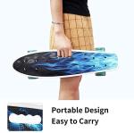 Dizaa Wave Board Skate Board with Carry Bag LED Flash Colorful Lights in 2 Wheels for Outdoor for Kids Skateboard for Kids