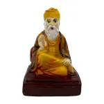 DECOR CULTURE (Guru Nanak Ji) statue/Idol/Figurine/Murti Made of (Composite Marble & Oxiidised Colors) for Home/Temple/office/Car/Mandir - (8x5x4 Cms)