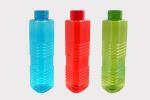Shreeji Rectangular Shape Assorted Plastic Water Bottle 1 Liter (Set Of 3)