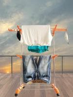 TNC SINGLE POLE 2 LAYER ORANGE CLOTH DRYING STAND 1502092