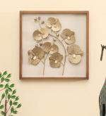 vedas Golden Poppy Flower Wall Decor Hanging & Wall Mounted Sculpture Home Decor