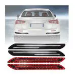 Auto Dean Car Bumper Protector, Universal for All Cars (Black, Silver)