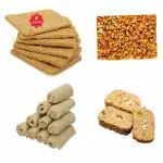 SAHU GAJAK BHANDAR Peanut Chikki 350gm | Gazak 500g | Gajjak Roll 350g | Dry fruit Gachak 400g (Pack of 4 Food Items)