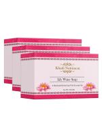 Khadi Nutriment Lily Water Soap Handmade Herbal Soap with Essential Oil Removes Skin Impurities Freshing Refreshing Skin Cleans Dirt and Excess Oil 125 gm Soaps for Men and Women (Pack Of 3)