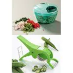 shreeji Plastic Vegetable Chopper and Cutter Combo with Peeler