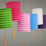 My Party Suppliers Cylindrical Accordion Chinese Paper Lantern for Decoration (pack of 3)