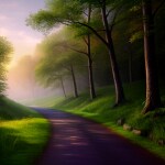 Love Creation A4 Size poster print for creative wall art- meditative-forest-10931(Non Sticker)