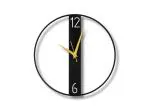 RAP CREATION Mordern Metallic Wall Clock for Living Room, Bedroom, Kids Room and Kitchen | 40 x 40 (cm) | Stylish Latest Home Decor | Black Color (Battery Included)