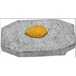 Subaa Sandalwood Octogen Turmeric Grinding/Rubbing Stone, Grey