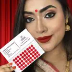 PERPAA Kumkum Red Round Bindi Book for Ladies Forehead (Stick On) (Size 4, Diameter 8mm)