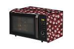 The Furnishing Tree Microwave Oven Cover for LG 28 L Convection MC2886BRUM Floral Pattern Red