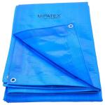 MIPATEX 150 GSM Tarpaulin Sheet with Aluminium Eyelets Blue 50 x 30 ft