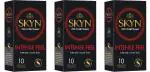 Skyn Intense Feel Non Latex Condoms,10 Count x Pack of 3