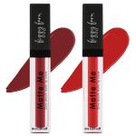 Fizzy Fern Long Lasting Matte Liquid Lipstick,Transferproof, Smudge Proof, ( 24- Raspberry Whisper + 25 - Ruby Rose, Each 6 ML)