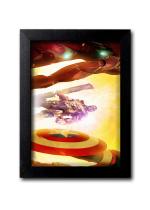 Blue Nexus Thanos Endgame Wall Poster with Wall Frame Room Art Painting Collection A4 size 10x13