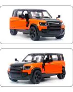 JAPSI Land Rover Defender (Jr) Die-cast Alloy Metal Pull Back | Openable Doors | Sunroof | Gifts Toys for Kids | Defender Diecast Metal Pullback Toy car with Openable Doors (Multicolor)