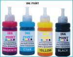 INK POINT Refill for Epson T664 L555, L350, L355, L360, L361, L365, L380 Multicolor Ink Bottle 100 ml pack of 4