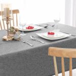 CASA-NEST Washable Jute Table 2-4 Seater Cover Pack of 1 Heat Resistant Table Cover for Kitchen Table/Dining Table Wedding Party, 36 x 54 Inches (Grey) 6 JUTE001
