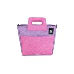 VAYA BAGMAT Purple Polyester Light Weight Waterproof Insulated Lunch Tote Bag with Cutlery Pouch Zip Handle and Adjustable Detachable Nylon Strap, Standard