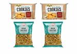 P.K Special Coconut Cookies (250g) Pack of 2 & Raja Mixture Namkeen (Pack Of 2) (Each 200g)