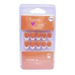 Trendy Look 24Pcs Press on nails Fake Pure Color Tip Sticker with Glue - F-10