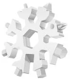 HUENISH 18-in-1 Steel Snowflake Multi-Tool Keychain Screwdriver Bottle Opener Tool (CH-1801, Silver)